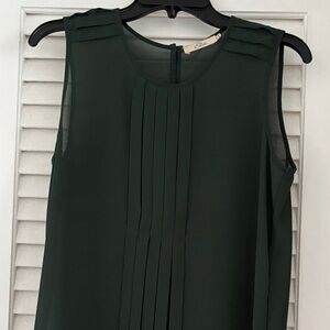 Elegant Dark Green Sleeveless Top